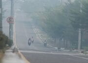 Kecamatan Mentok Bangka Barat Diselimuti Kabut Asap