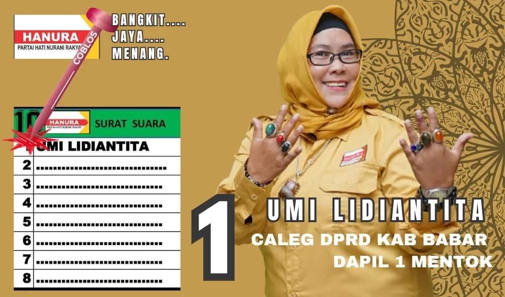 Umi Lidiantita Calon Anggota DPRD Bangka Barat, Nomor urut 1 dari Hanura Dapil 1 Mentok. (Ist)
