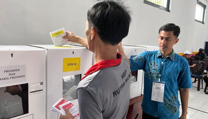 Sempat Kekurangan Surat Suara, Prabowo Gibran Menang Telak di Rutan II B Mentok