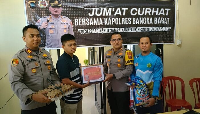 Kapolres Babar Beri Santunan ke Keluarga KPPS yang Meninggal