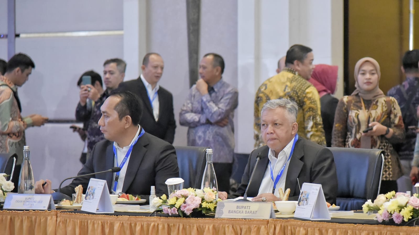 Bupati Bangka Barat Sukirman saat menghadiri RUPS LB Bank Sumsel-Babel di Hotel Fairmont, Jakarta, pada Rabu (06/03/2024). (Foto/Fierly).