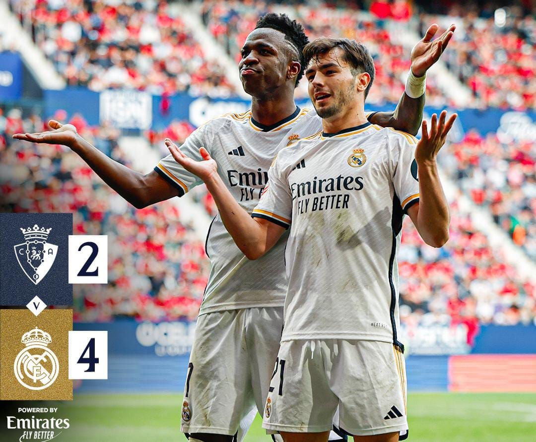 Vinicius Junior dan Brahim Diaz saat melakukan selebrasi