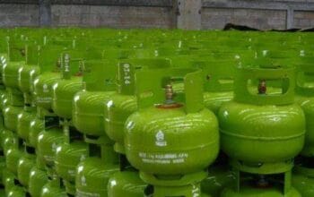 Tabung gas subsidi LPG tiga kilogram.