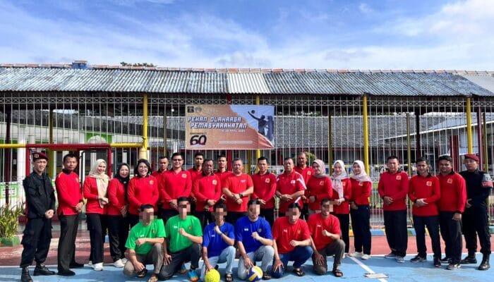 Rutan Kelas IIB Mentok Gelar Porsenap Peringati Hari Bhakti Pemasyarakatan ke-60