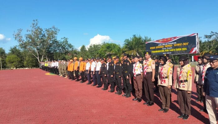 Komandan Kodim 0431/Babar Ikuti Kegiatan Apel Gelar Pasukan Serentak Operasi Terpusat Ketupat Manumbing 2024