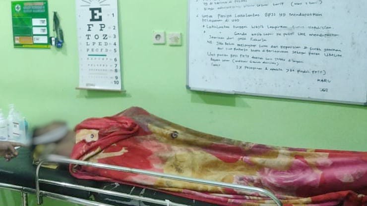 Korban yang meninggal dunia saat berada di ruang perawatan. Foto : Istimewa.