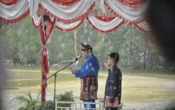 Meski Diguyur Hujan Deras, Upacara Peringatan Hari Lahir Pancasila di Babar Berjalan Khidmat