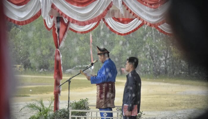 Meski Diguyur Hujan Deras, Upacara Peringatan Hari Lahir Pancasila di Babar Berjalan Khidmat