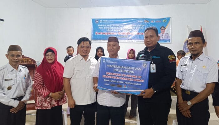 Pemkab Babar dan BSB Berikan Makanan Tambahan Balita Stunting