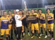 Tundukkan Tim Propam, Polsek Jebus Kampiun Turnamen Futsal HUT Bhayangkara Polres Bangka Barat