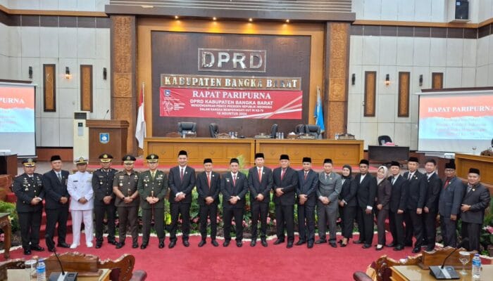 Dengarkan Pidato Kenegaraan Presiden, DPRD Bangka Barat Gelar Rapat Paripurna Peringatan HUT ke-79 RI