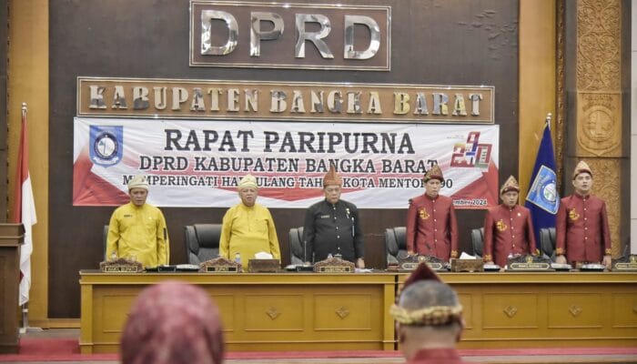 DPRD Bangka Barat Gelar Rapat Paripurna HUT ke-290 Mentok