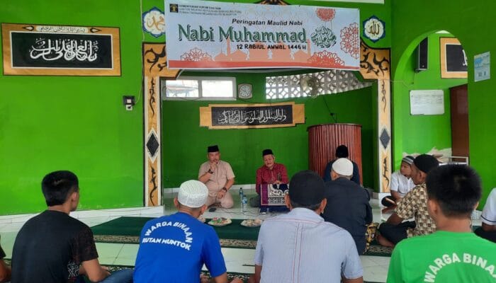 Ratusan Warga Binaan Rutan Mentok Ikuti Peringatan Maulid Nabi Muhammad SAW
