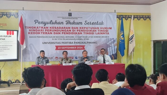 Hindari Perundungan di Dunia Pendidikan, Kemenkumham Babel Gelar Penyuluhan Hukum di Universitas Pertiba