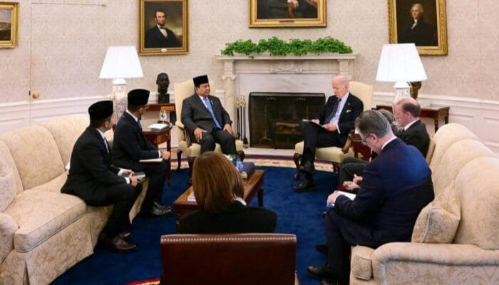 Bertemu Joe Biden, Prabowo Bahas Situasi Laut Cina Selatan Hingga Palestina