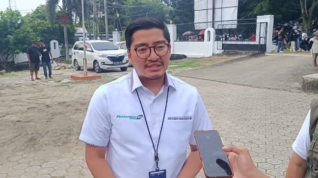 Sales Area Manager PT Pertamina wilayah Babel, Andre Wisnuwardhana. Foto: Rizki Ramadhani.