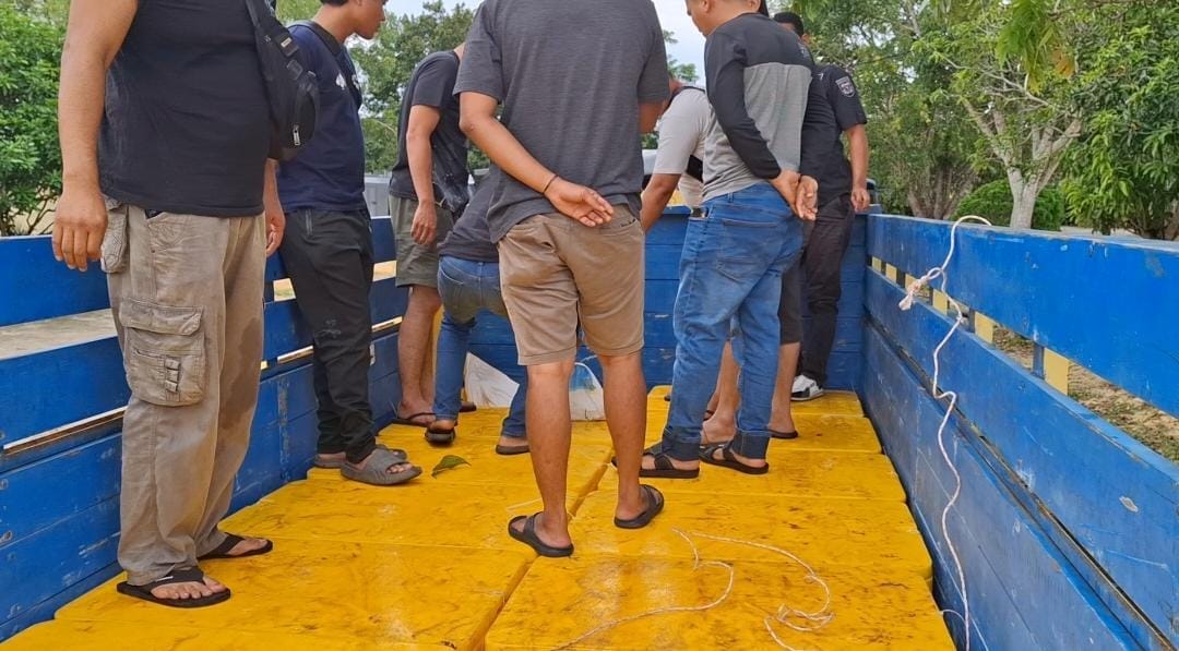 Kasus penyelundupan balok timah di Pelabuhan Tanjung Kalian. Foto: Sorotanbangka/Barong.