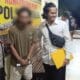 Pelaku SP (kaos cokelat) saat diamankan Polisi. Foto: Istimewa.