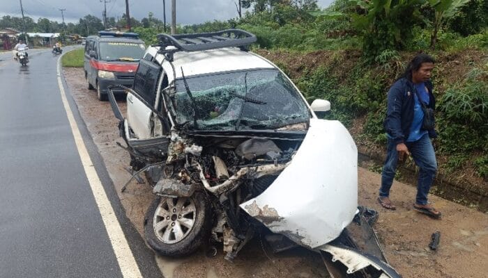 Dua Orang Cidera Akibat Laka Beruntun di Simpang Gong, Polisi Ungkap Penyebabnya