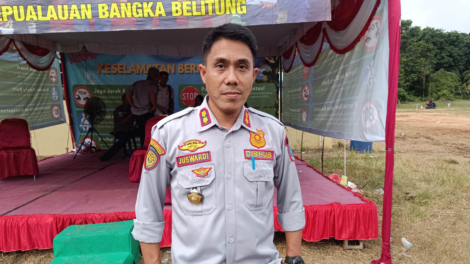 Kabid Lalu Lintas Angkutan Jalan DPKP Kabupaten Bangka Barat, Juswardi. Foto: Sorotanbangka/ Pariasi.