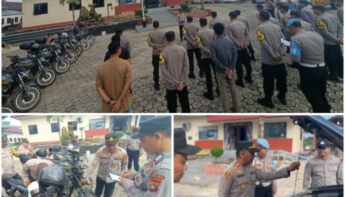 Polsek Sungai Selan Cek Kendaraan Dinas Dukung Program Ketahanan Pangan Pemerintah Pusat