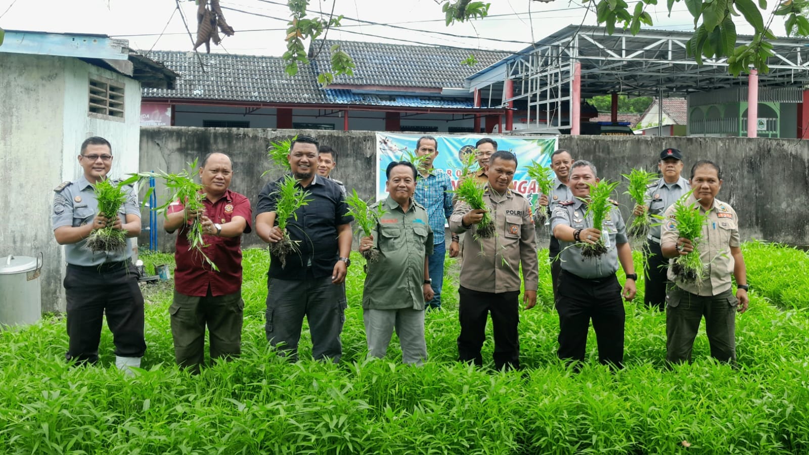 Rutan Mentok panen sayur.