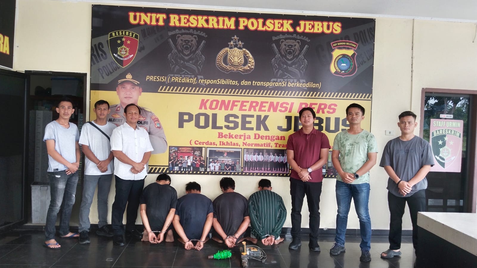 Komplotan pencuri diamankan polisi. Foto: Istimewa.