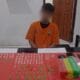 RA saat berada di Satresnarkoba Polres Bangka Barat. Foto: Istimewa.