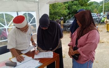 Pendataan pemberian bantuan Baznas. Foto: Sorotanbangka.