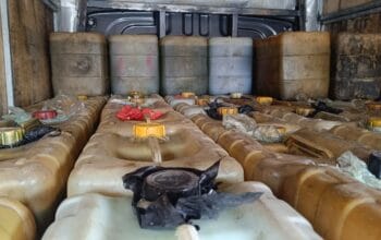 Barang bukti BBM yang diamankan. Foto: Sorotanbangka.