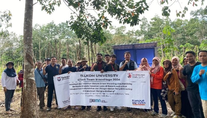 Ujicoba aplikasi MySahang di Desa Kundi. Foto: Sorotanbangka. 