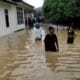 Kondisi banjir Kampung Ulu, Tanjung, Kecamatan Mentok, beberapa waktu lalu.