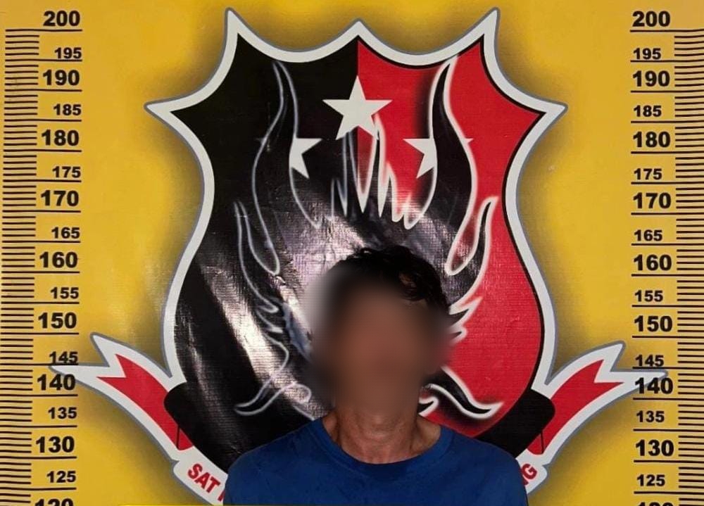 Sulaiman alias Acu saat diamankan polisi. Foto: Istimewa.