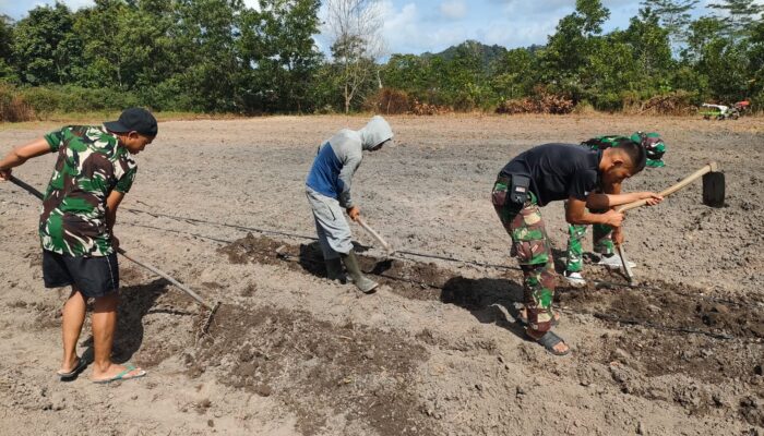 Kodim 0431/Bangka Barat Lanjutkan Pengerjaan Lahan Ketahanan Pangan untuk Masyarakat
