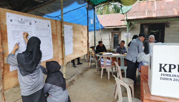 Bersanding Raup 167 Suara di TPS 04 Sinar Manik, PSU Pilkada Bangka Barat