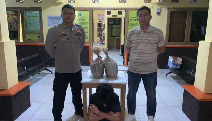 Polsek Tempilang Bekuk Pencuri Pasir Timah Milik CV. Indeco Metal Jayaindo