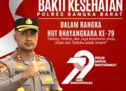 Polres Babar Adakan Pengobatan Gratis di Masjid Jami Mentok