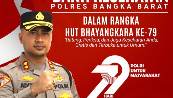 Polres Babar Adakan Pengobatan Gratis di Masjid Jami Mentok