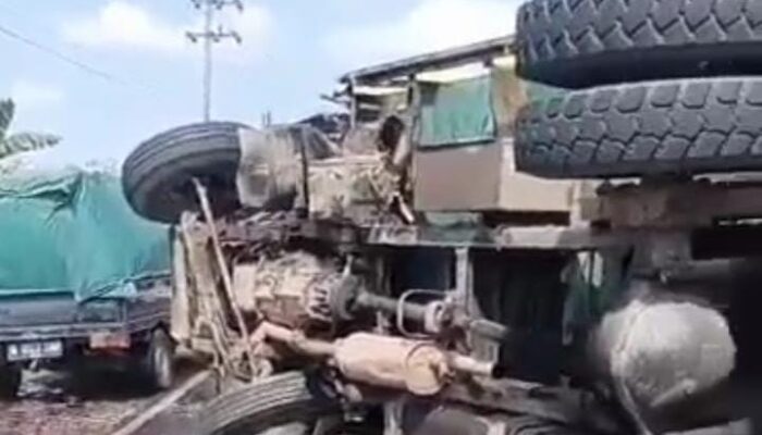 3 Kendaraan Bermotor Terlibat Laka Lantas Beruntun di Babar