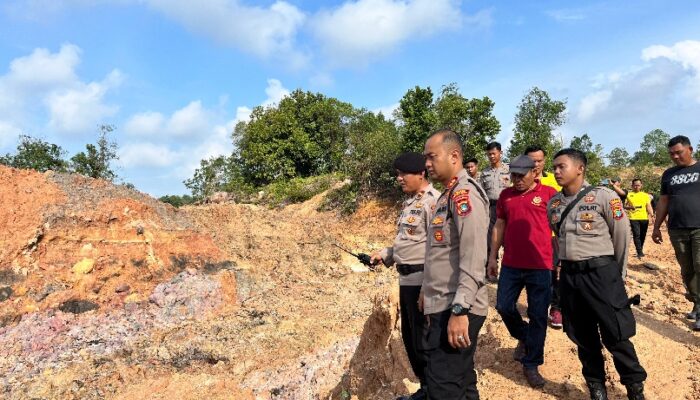 Polisi Tertibkan Tambang Ilegal di Kawasan Kantor Pemda Babar