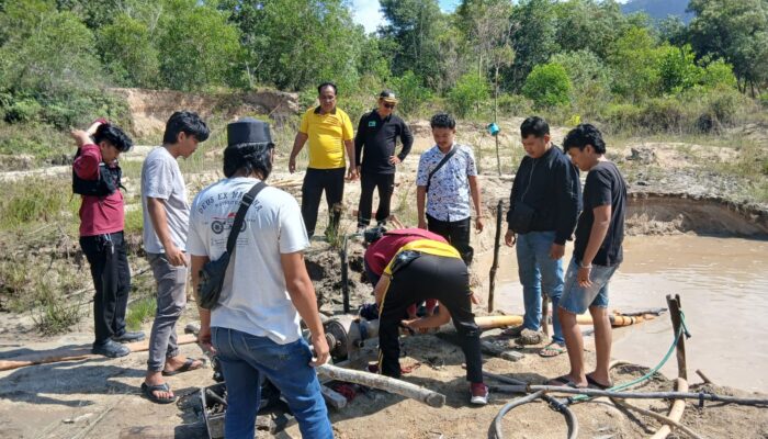 Polisi Tertibkan Tambang di Aliran Air Perumdam TSS 