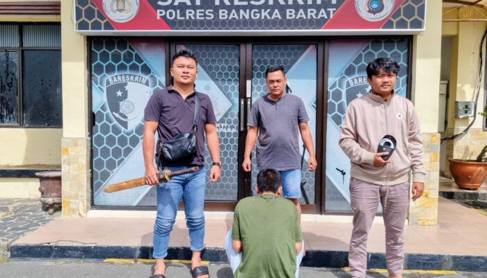 Tim Macan Putih Ringkus Pelaku Penyekapan dan Pengancaman dengan Sajam di Mentok