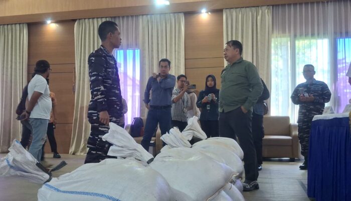 Lanal Babel Gagalkan Penyelundupan Puluhan Ton Timah Tujuan Malaysia