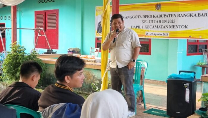 Deddi Wijaya Serap Aspirasi Warga Mentok, Salah Satunya Soal Bantuan Berjualan