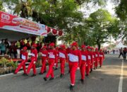 Puluhan Peserta Ramaikan Gerak Jalan di Mentok, Markus Puji Kreativitas Peserta