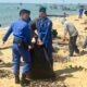 Pembersihan pantai. Foto: Ist/Satpolairud Polres Bangka Barat