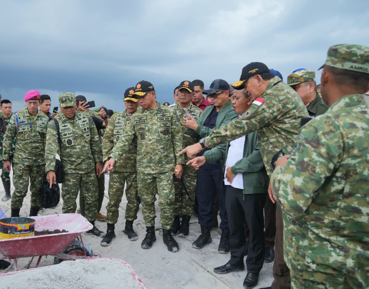 Peninjauan lokasi tambang ilegal. Foto: Ist/Puspen TNI