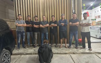 Tersangka saat diamankan. Foto: Ist/Satreskrim.