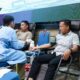 Anggota Satpolairud saat kegiatan donor darah. Foto: Ist/Satpolairud Polres Babar