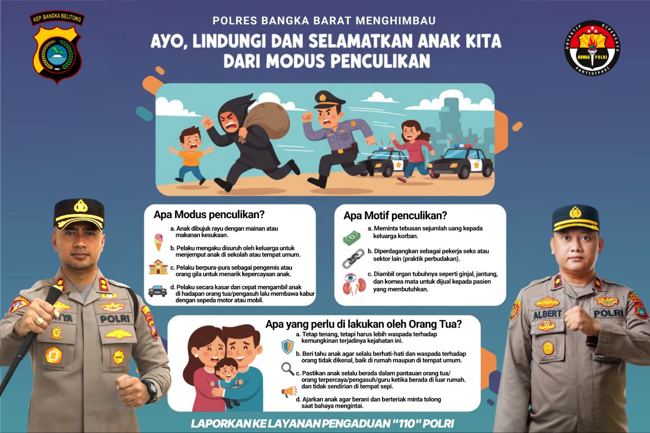 Imbauan penculikan. Foto: Ist/Humas Polres Babar